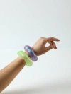Factory direct supply of creative and cute extrusion release soft rubber wristbands, scallion powder pectin wristband toys, wholesale of Pinching fun details Picture